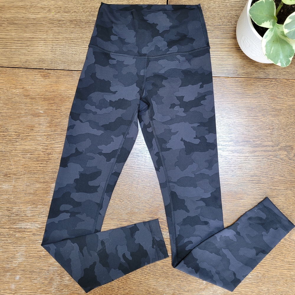 lululemon athletica Black & Charcoal Camo High-Rise Leggings